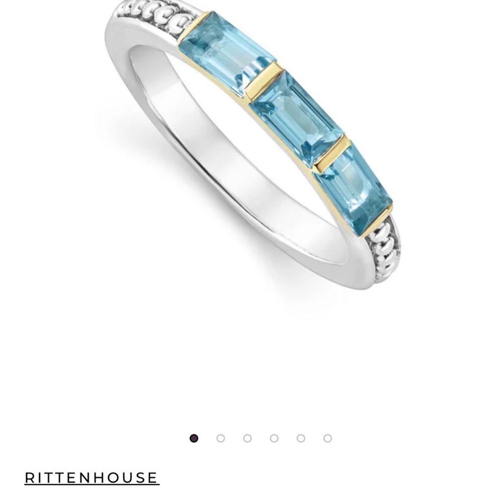 Lagos Swiss Blue Topaz Stacking Ring. Now retails for $650!